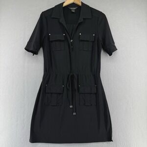 White House Black Market Utility Dress Size 4 Black Classic Minimalist Basic